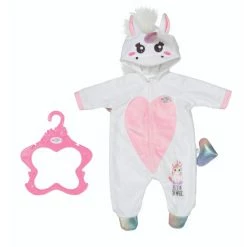 Baby Born Onesie Unicorn White For 43cm Doll